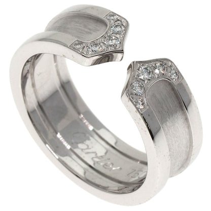 CARTIER C2 Ring Diamond #49 Ring K18 White Gold Ladies [Used]