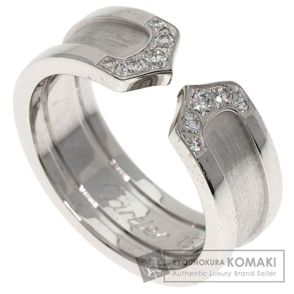 CARTIER C2 Ring Diamond #49 Ring K18 White Gold Ladies [Used]