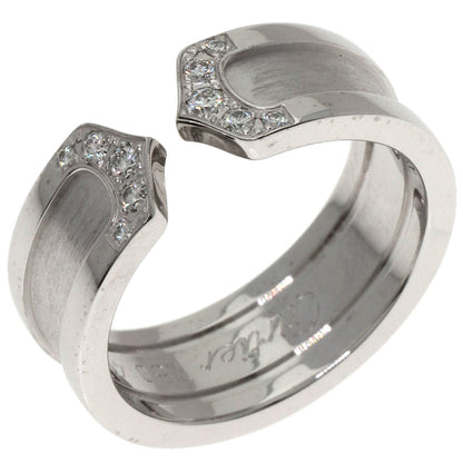 CARTIER C2 Ring Diamond #49 Ring K18 White Gold Ladies [Used]