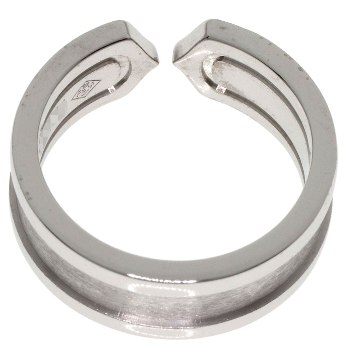 CARTIER C2 Ring Diamond #49 Ring K18 White Gold Ladies [Used]