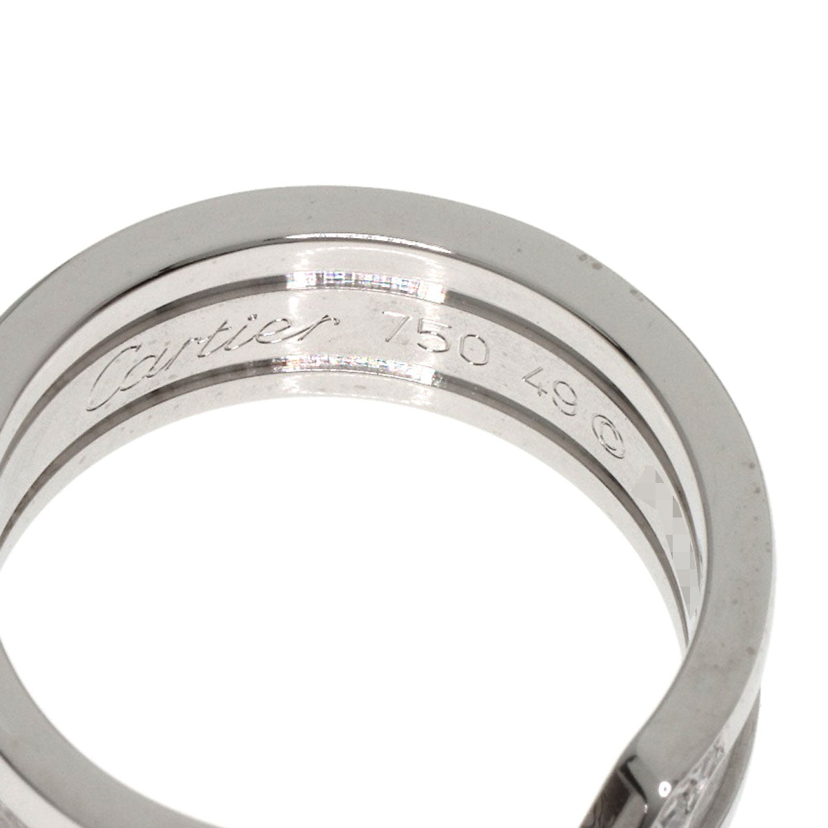 CARTIER C2 Ring Diamond #49 Ring K18 White Gold Ladies [Used]