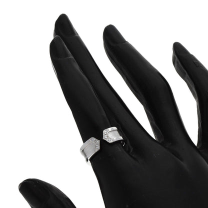 CARTIER C2 Ring Diamond #49 Ring K18 White Gold Ladies [Used]