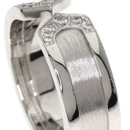 CARTIER C2 Ring Diamond #49 Ring K18 White Gold Ladies [Used]