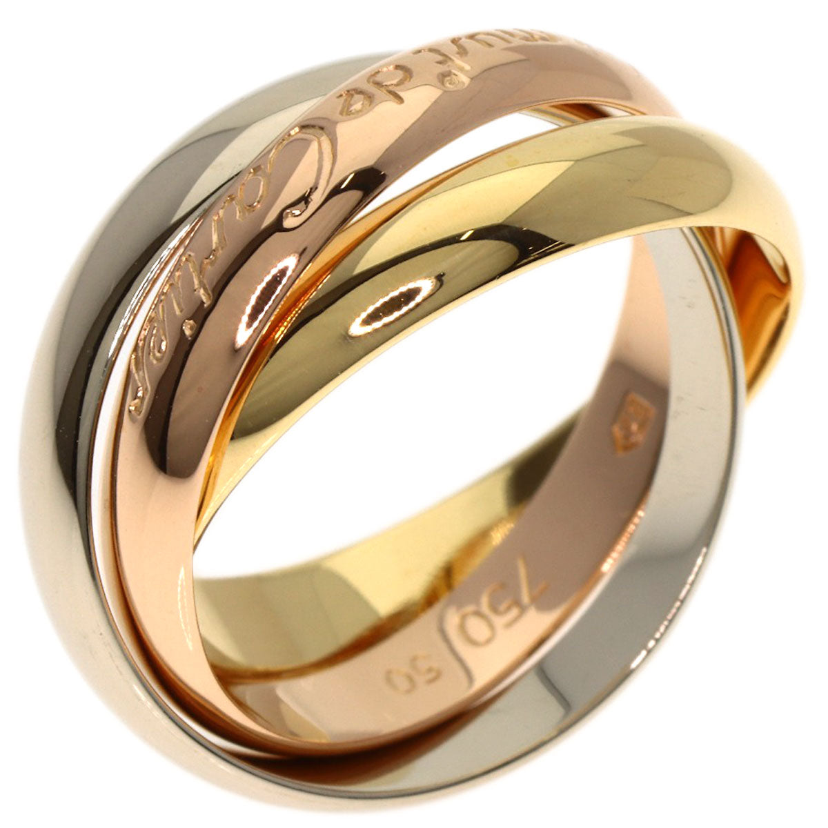 CARTIER Trinity #50 Ring K18 Yellow Gold K18 White GoldLadies [Used]