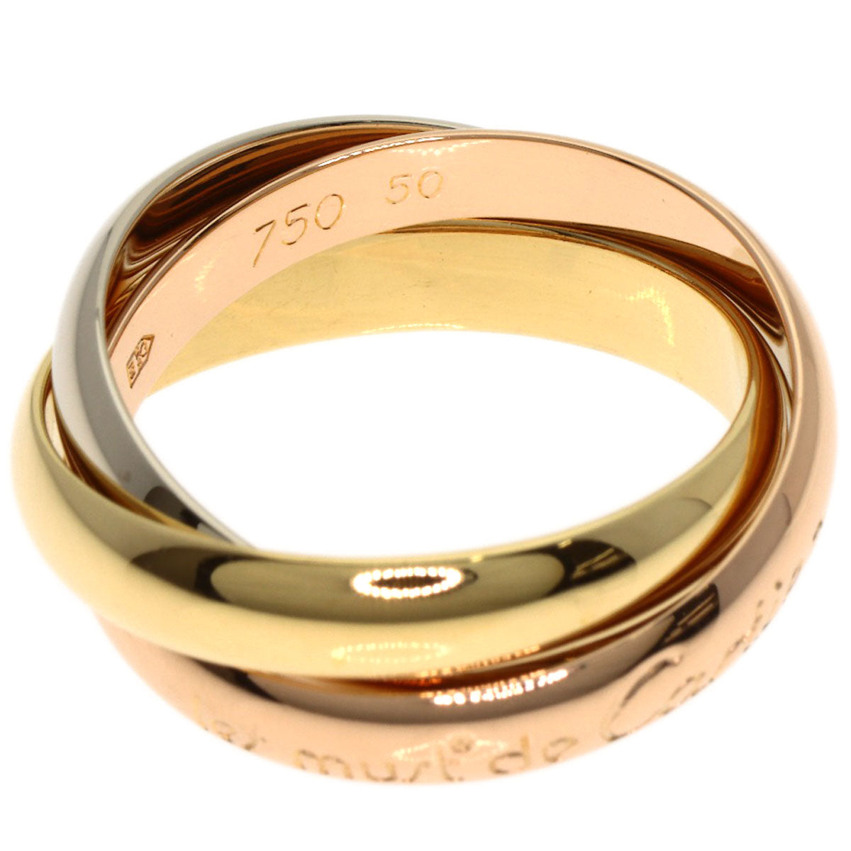 CARTIER Trinity #50 Ring K18 Yellow Gold K18 White GoldLadies [Used]