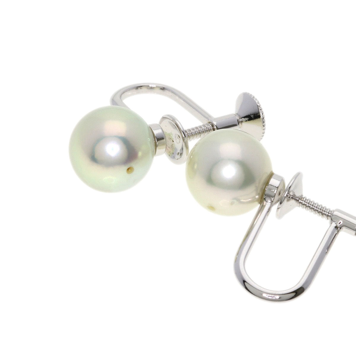 TASAKI Pearl Pearl Necklace, Earring, and Replacement Clasp 3-Piece Set Necklace Silver Ladies [Used]