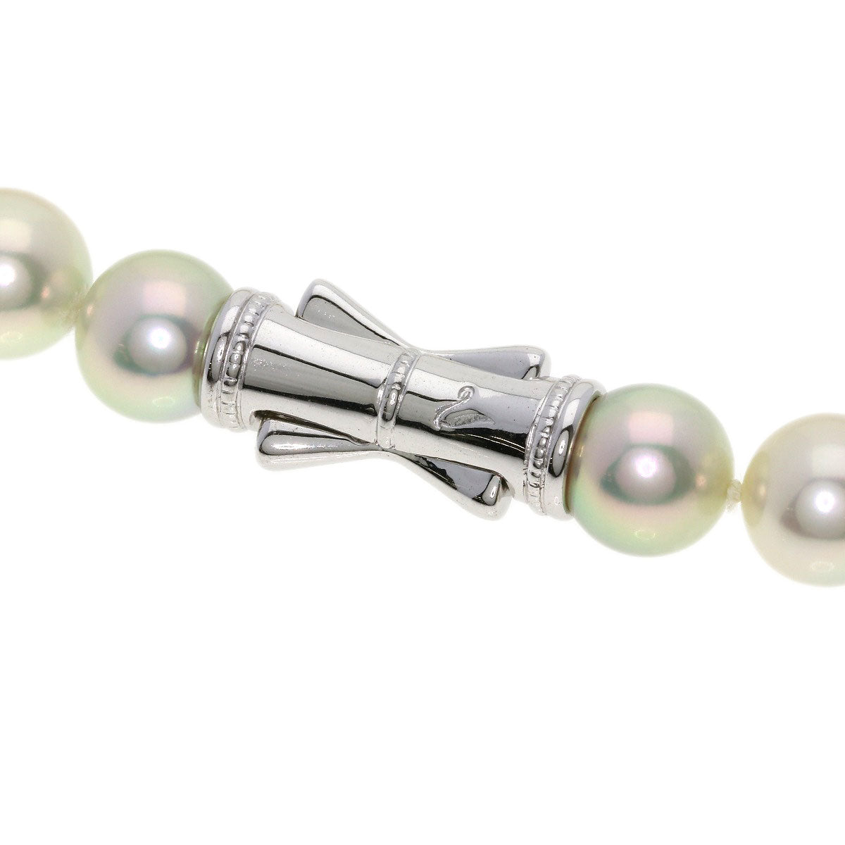 TASAKI Pearl Pearl Necklace, Earring, and Replacement Clasp 3-Piece Set Necklace Silver Ladies [Used]