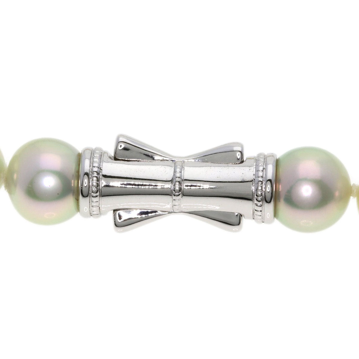 TASAKI Pearl Pearl Necklace, Earring, and Replacement Clasp 3-Piece Set Necklace Silver Ladies [Used]