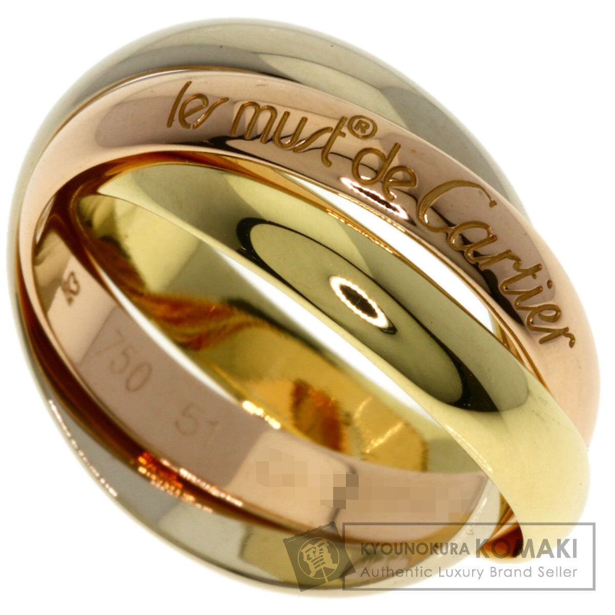 CARTIER Trinity #51 Ring K18 Yellow Gold K18 White GoldLadies [Used]