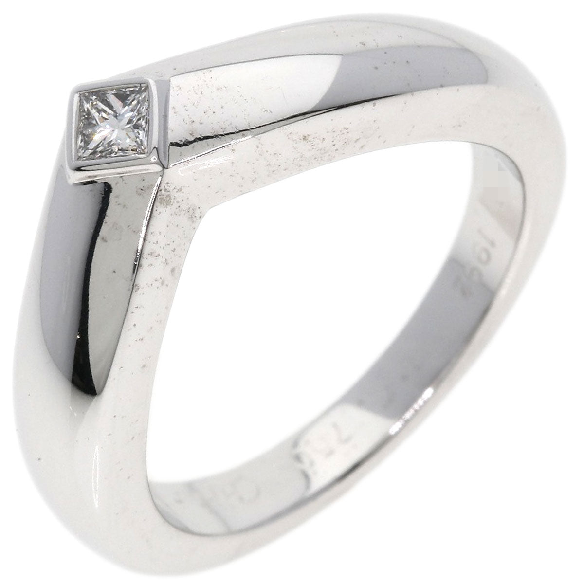 CARTIER Triandre 1P Diamond #52 Ring K18 White Gold Ladies [Used]