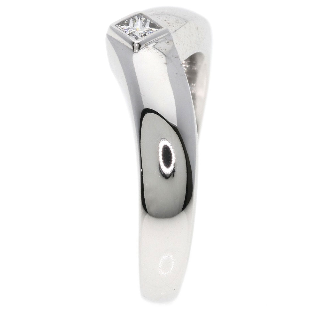 CARTIER Triandre 1P Diamond #52 Ring K18 White Gold Ladies [Used]