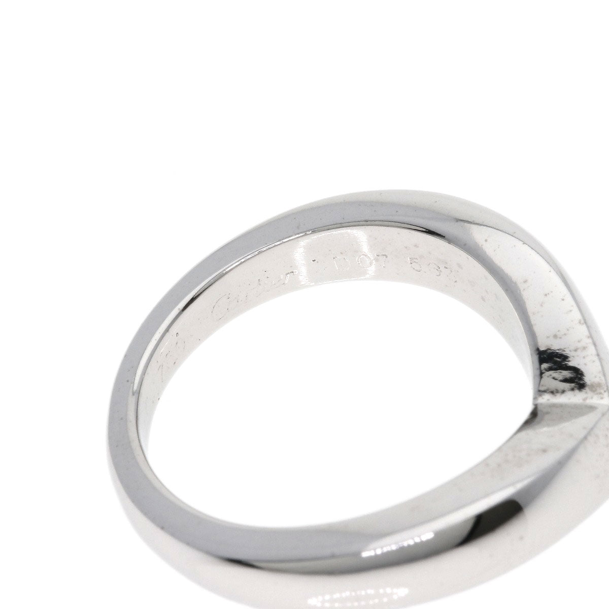 CARTIER Triandre 1P Diamond #52 Ring K18 White Gold Ladies [Used]