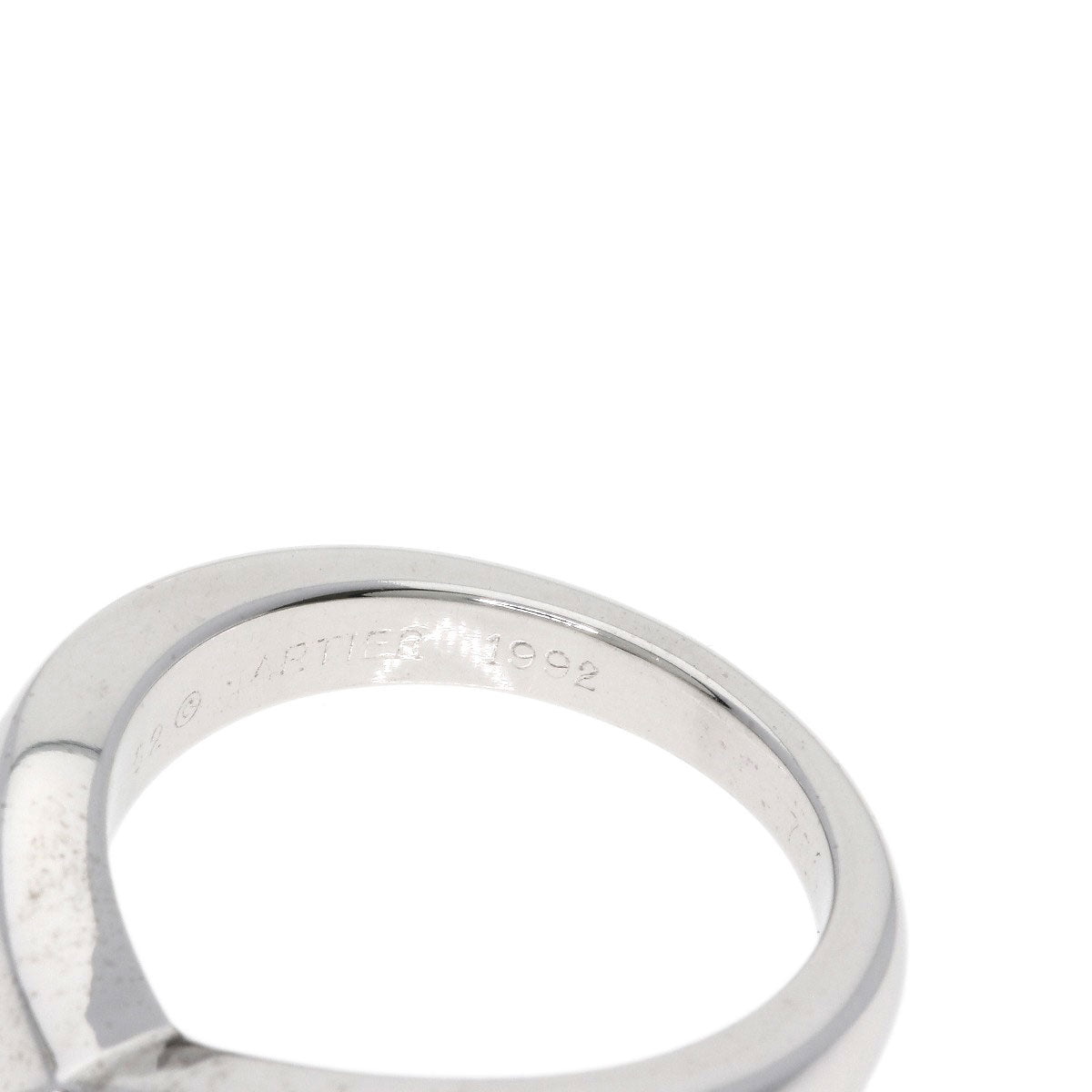 CARTIER Triandre 1P Diamond #52 Ring K18 White Gold Ladies [Used]