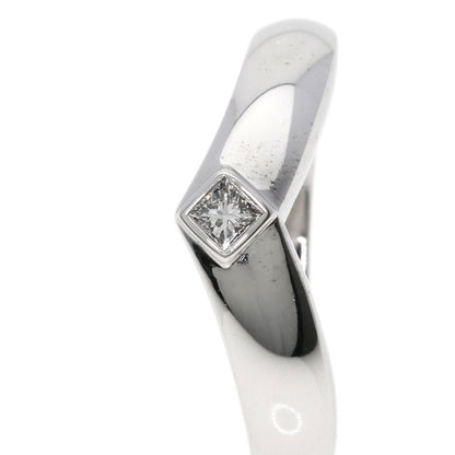 CARTIER Triandre 1P Diamond #52 Ring K18 White Gold Ladies [Used]