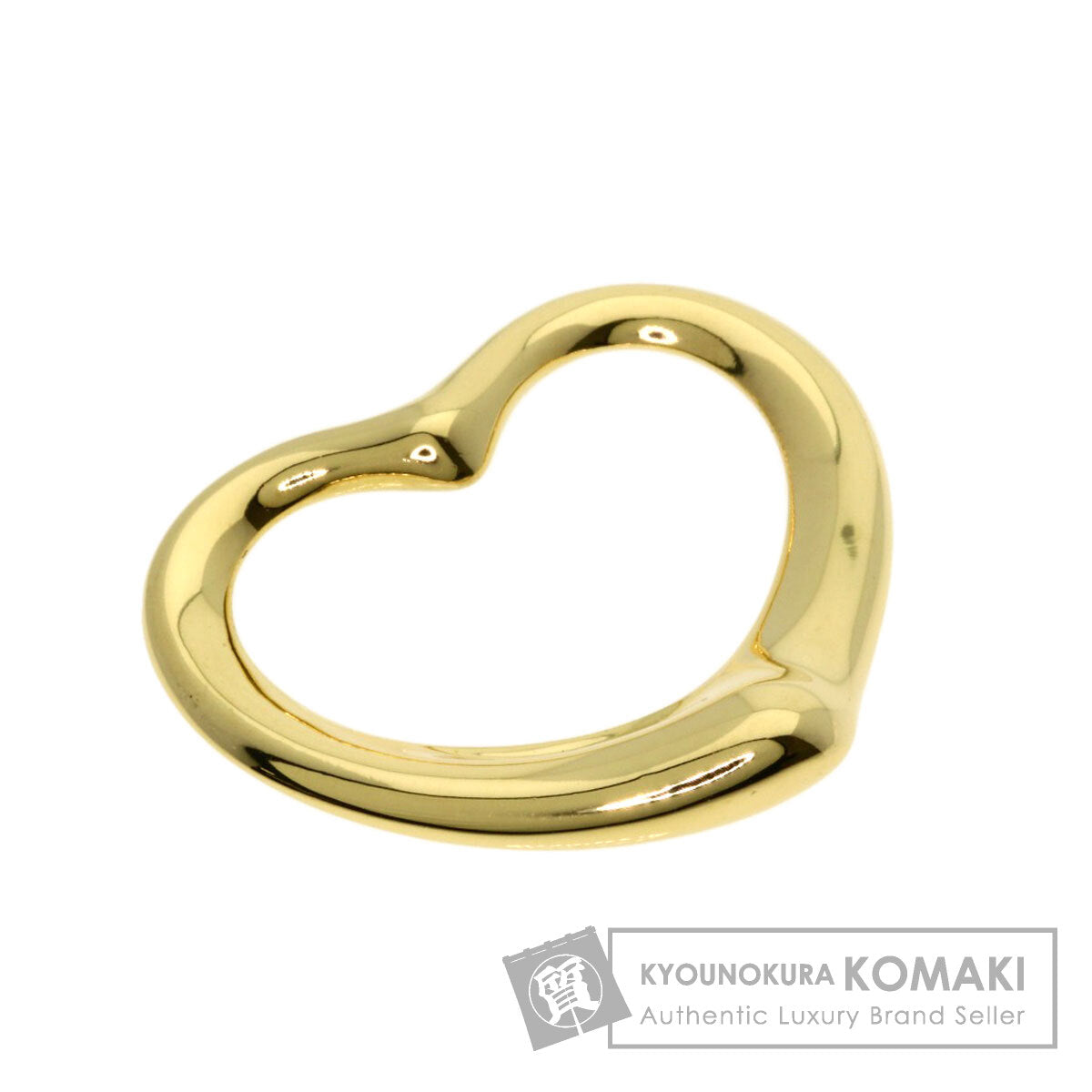 TIFFANY&Co. Open heart Pendant top K18 Yellow Gold Ladies [Used]