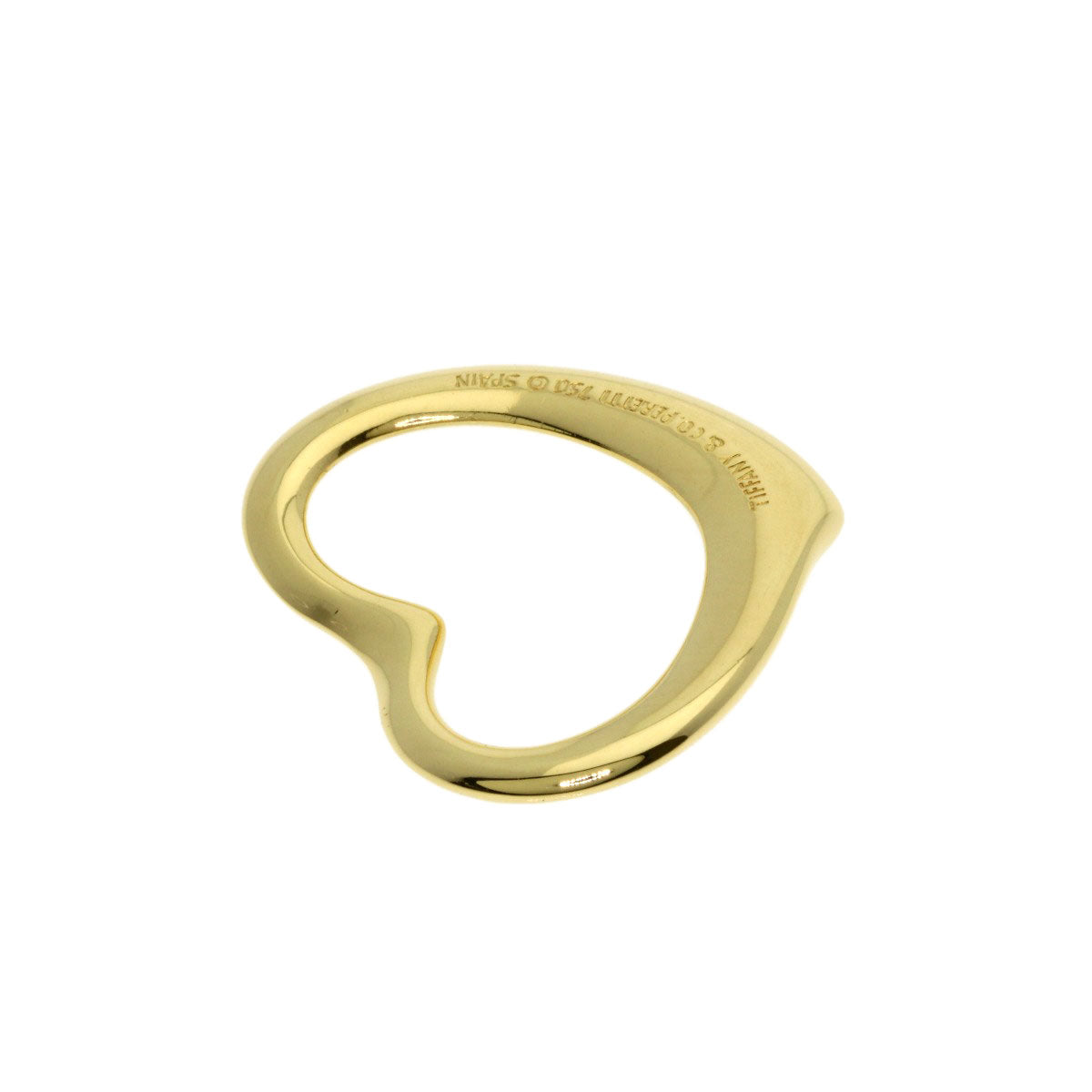 TIFFANY&Co. Open heart Pendant top K18 Yellow Gold Ladies [Used]