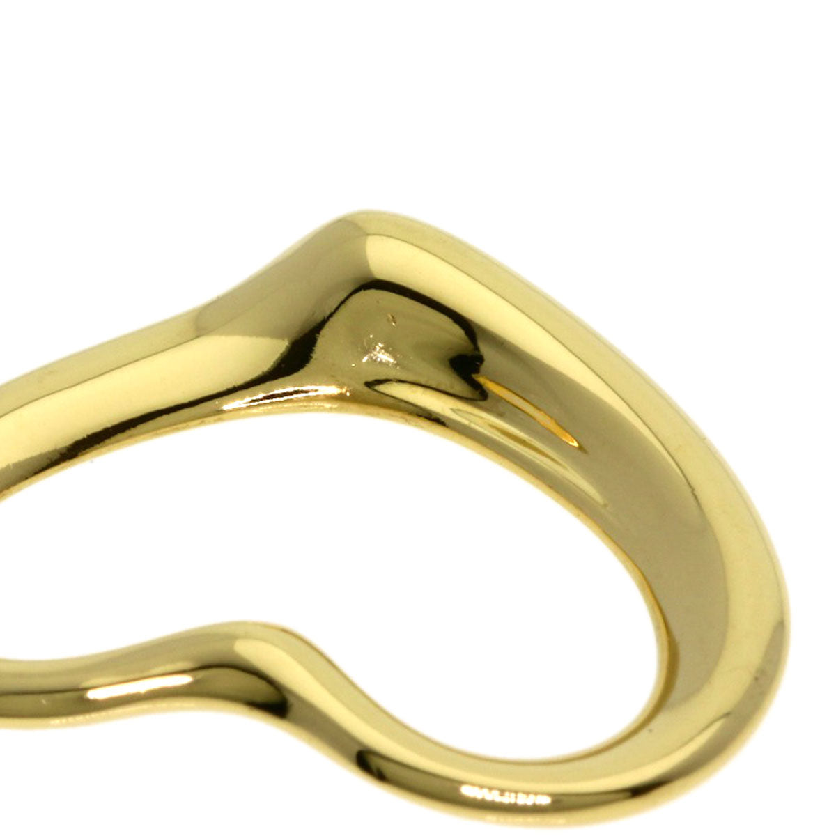 TIFFANY&Co. Open heart Pendant top K18 Yellow Gold Ladies [Used]