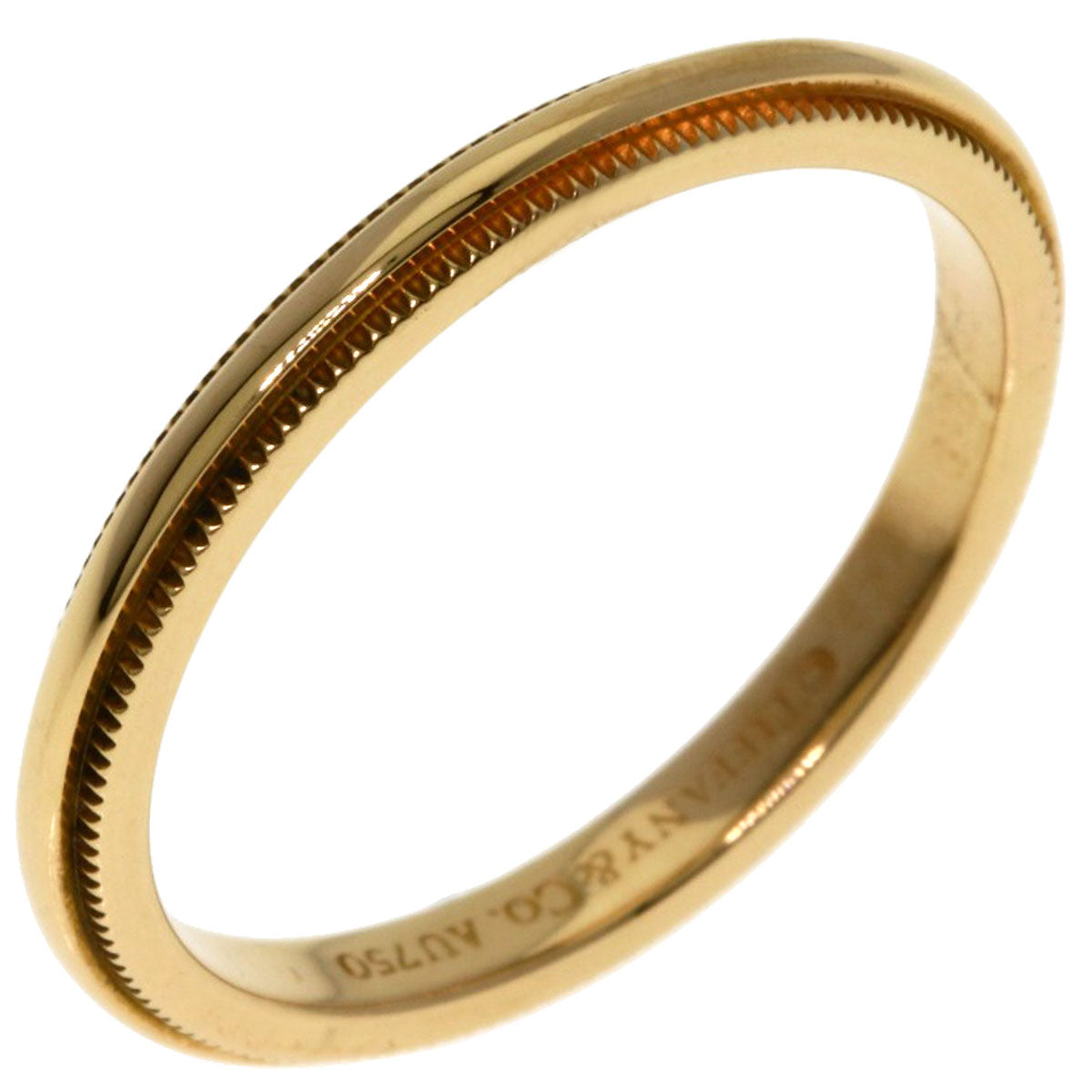 TIFFANY&Co. Milgrain Ring K18 Pink Gold Ladies [Used]