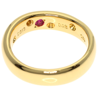 CELINE Diamond Ruby Ring K18 Yellow Gold Ladies [Used]