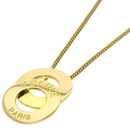 CELINE Double circle Necklace K18 Yellow Gold Ladies [Used]