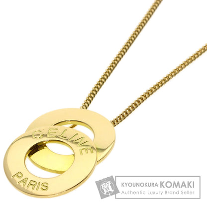 CELINE Double circle Necklace K18 Yellow Gold Ladies [Used]