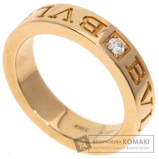 BVLGARI Double logo 1P Diamond Ring K18 Pink Gold Ladies [Used]