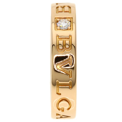BVLGARI Double logo 1P Diamond Ring K18 Pink Gold Ladies [Used]