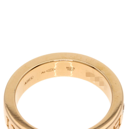 BVLGARI Double logo 1P Diamond Ring K18 Pink Gold Ladies [Used]