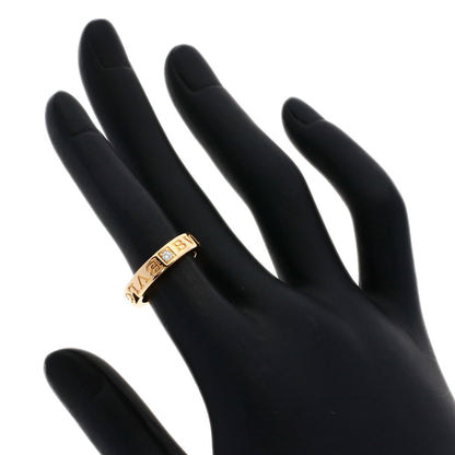 BVLGARI Double logo 1P Diamond Ring K18 Pink Gold Ladies [Used]