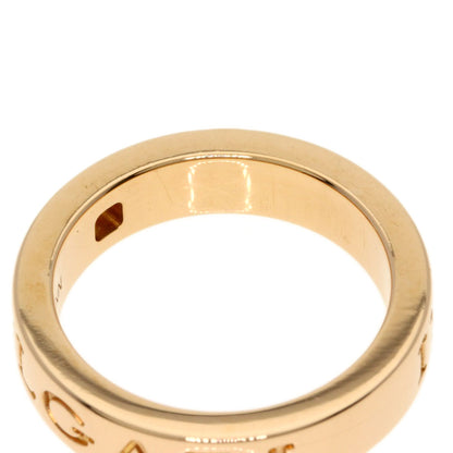 BVLGARI Double logo 1P Diamond Ring K18 Pink Gold Ladies [Used]