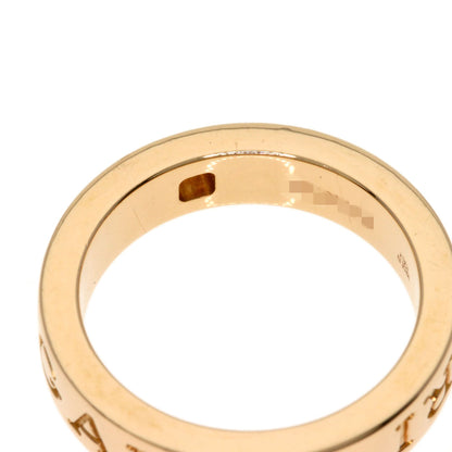 BVLGARI Double logo 1P Diamond Ring K18 Pink Gold Ladies [Used]