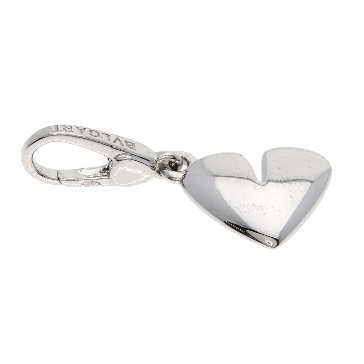 BVLGARI Cuore Heart Charm Pendant top K18 White Gold Ladies [Used]