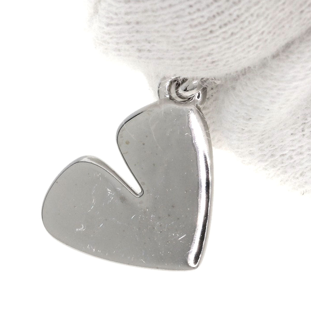 BVLGARI Cuore Heart Charm Pendant top K18 White Gold Ladies [Used]