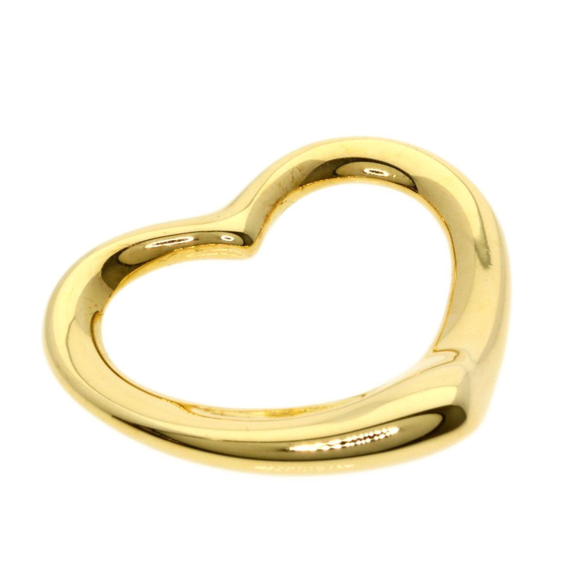 TIFFANY&Co. Open heart Pendant top K18 Yellow Gold Ladies [Used]