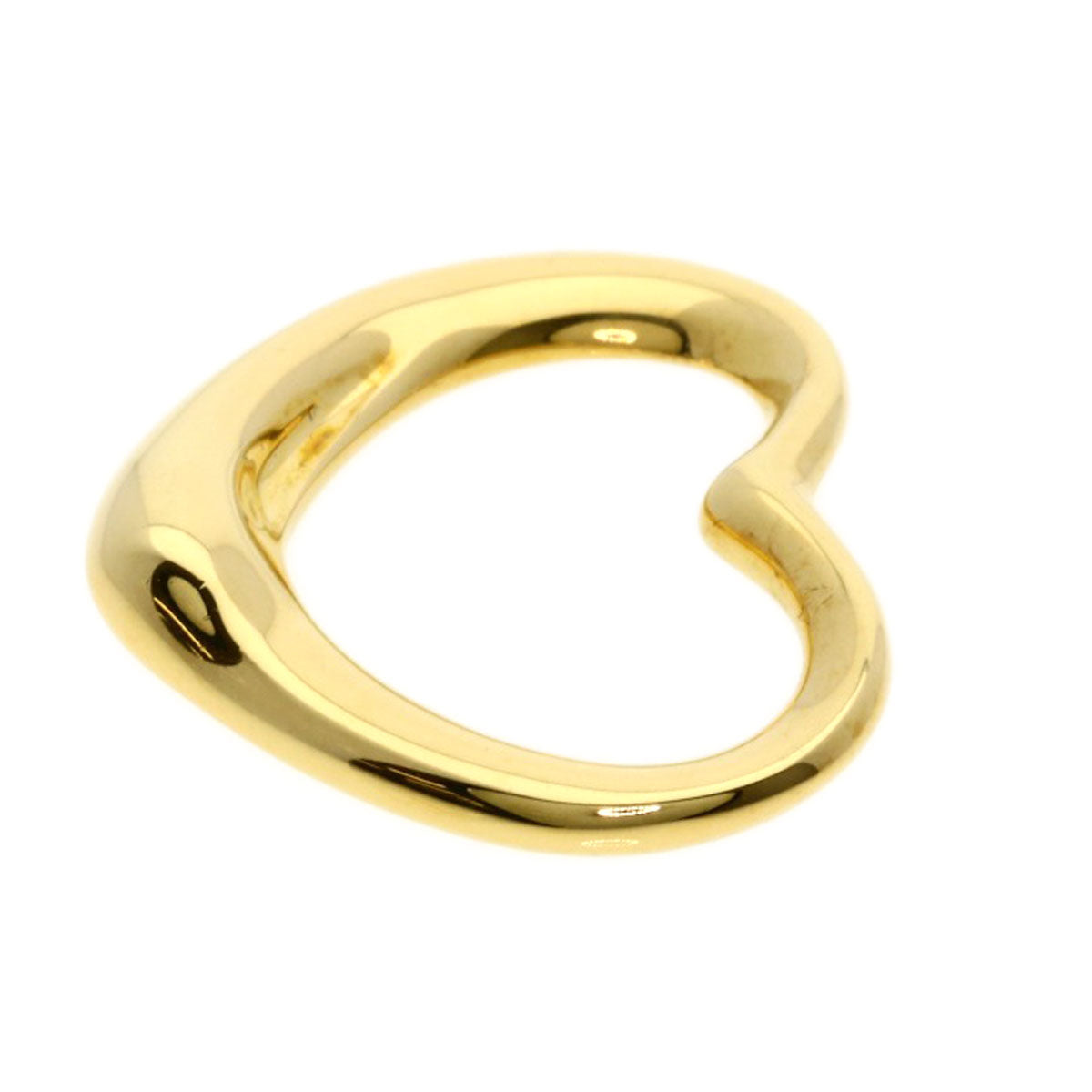 TIFFANY&Co. Open heart Pendant top K18 Yellow Gold Ladies [Used]