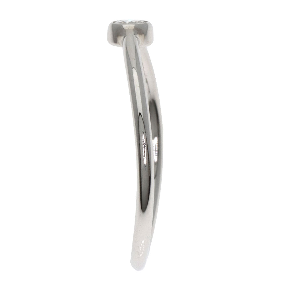 TIFFANY&Co. Wave 1P Diamond Ring Platinum PT950 Ladies [Used]