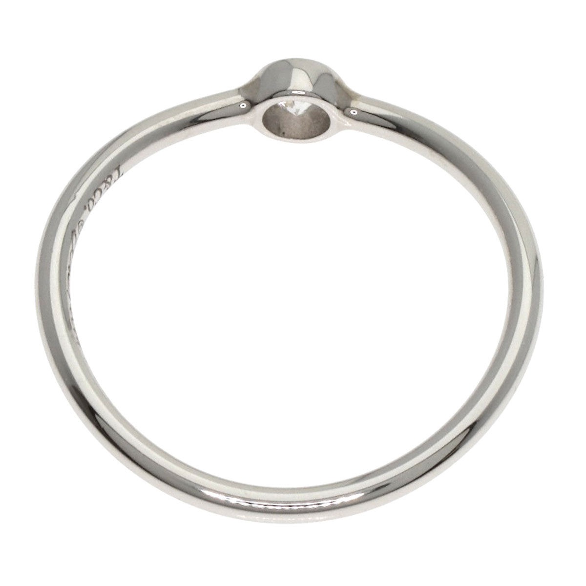 TIFFANY&Co. Wave 1P Diamond Ring Platinum PT950 Ladies [Used]