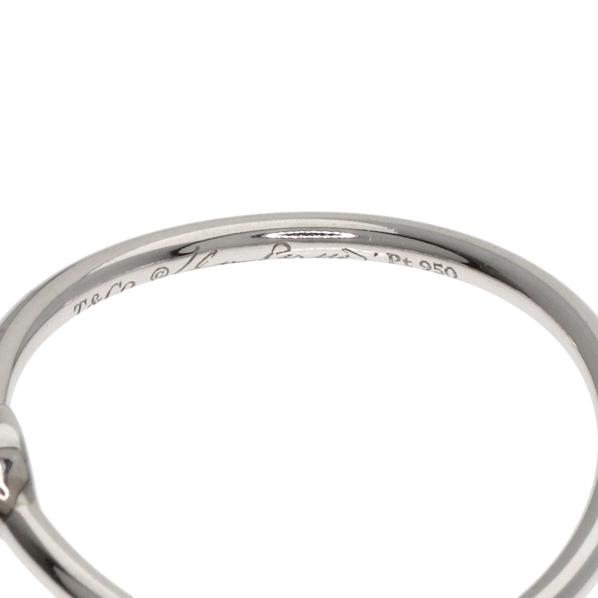 TIFFANY&Co. Wave 1P Diamond Ring Platinum PT950 Ladies [Used]