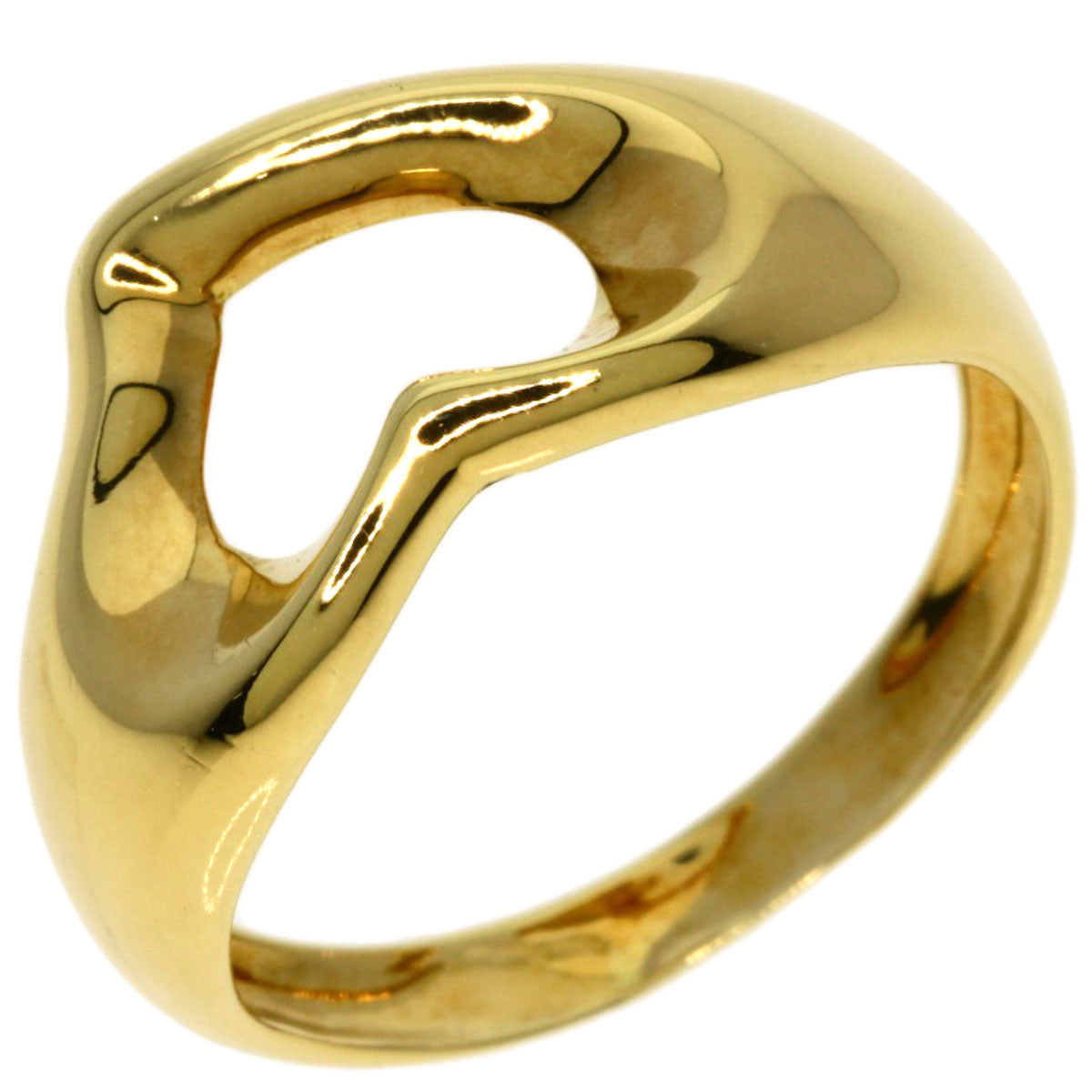 TIFFANY&Co. Open heart Ring K18 Yellow Gold Ladies [Used]