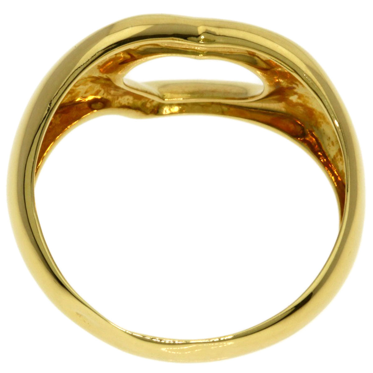 TIFFANY&Co. Open heart Ring K18 Yellow Gold Ladies [Used]