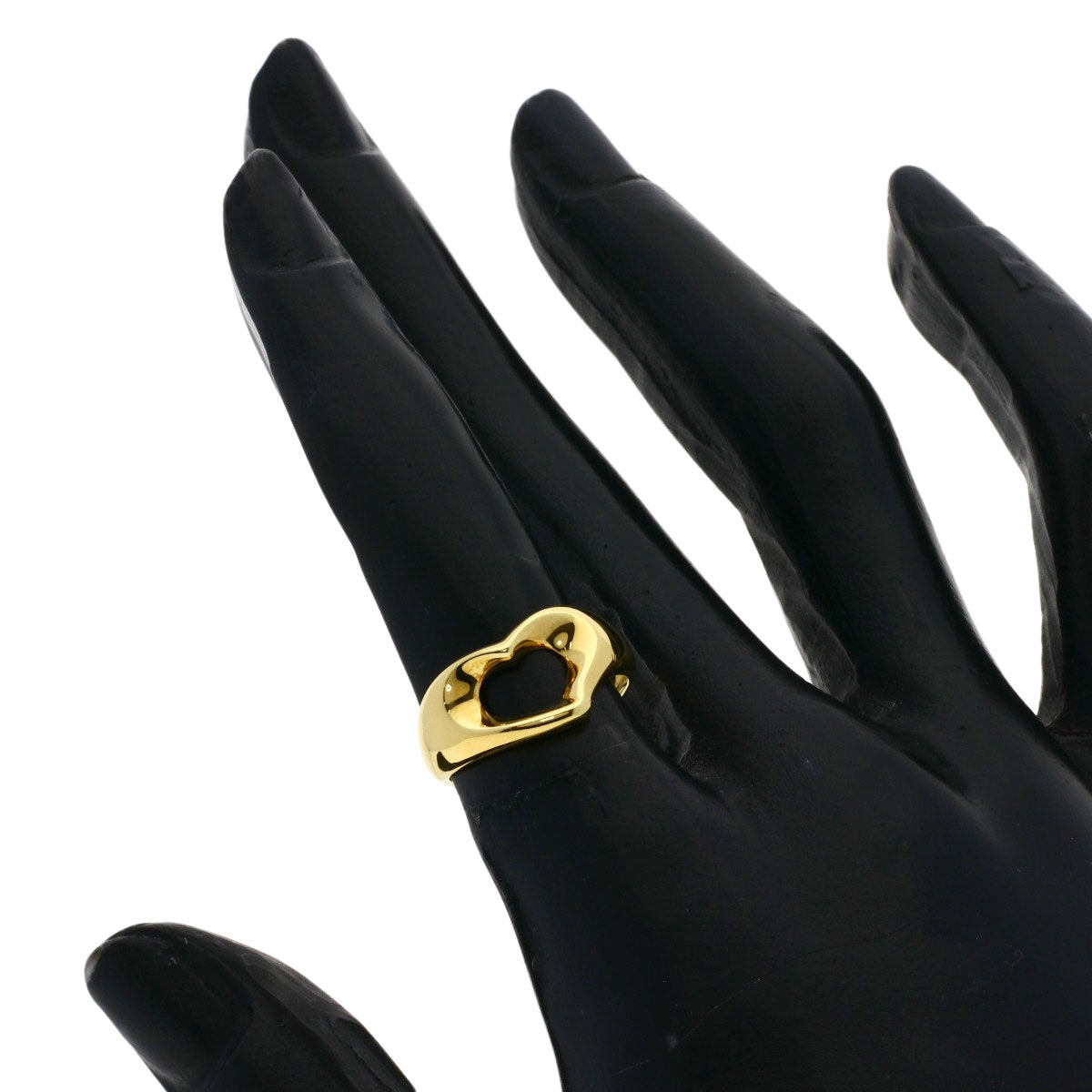 TIFFANY&Co. Open heart Ring K18 Yellow Gold Ladies [Used]