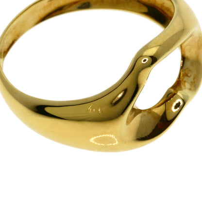 TIFFANY&Co. Open heart Ring K18 Yellow Gold Ladies [Used]