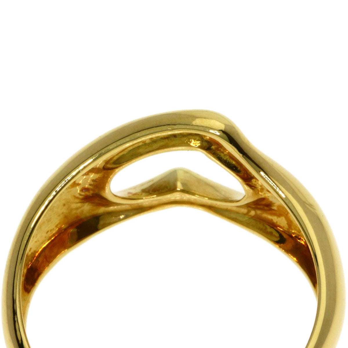 TIFFANY&Co. Open heart Ring K18 Yellow Gold Ladies [Used]