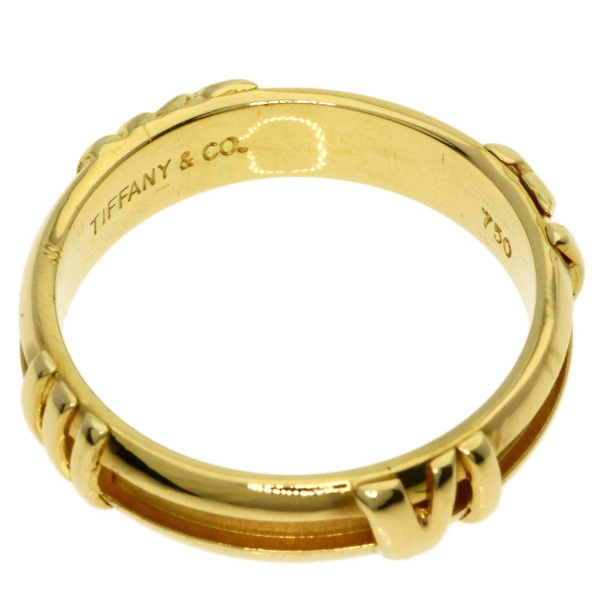TIFFANY&Co. Atlas Ring K18 Yellow Gold Ladies [Used]
