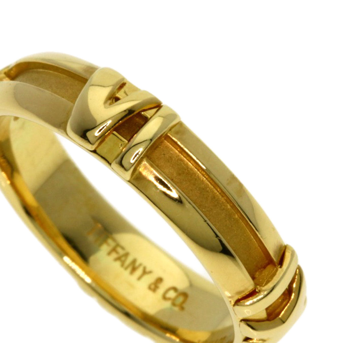 TIFFANY&Co. Atlas Ring K18 Yellow Gold Ladies [Used]
