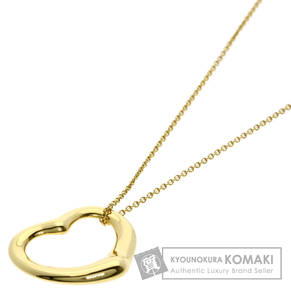 TIFFANY&Co. Open heart Necklace K18 Yellow Gold Ladies [Used]