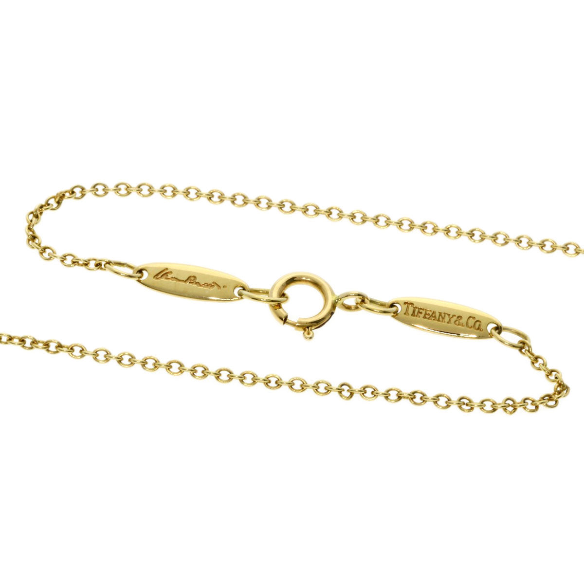 TIFFANY&Co. Open heart Necklace K18 Yellow Gold Ladies [Used]