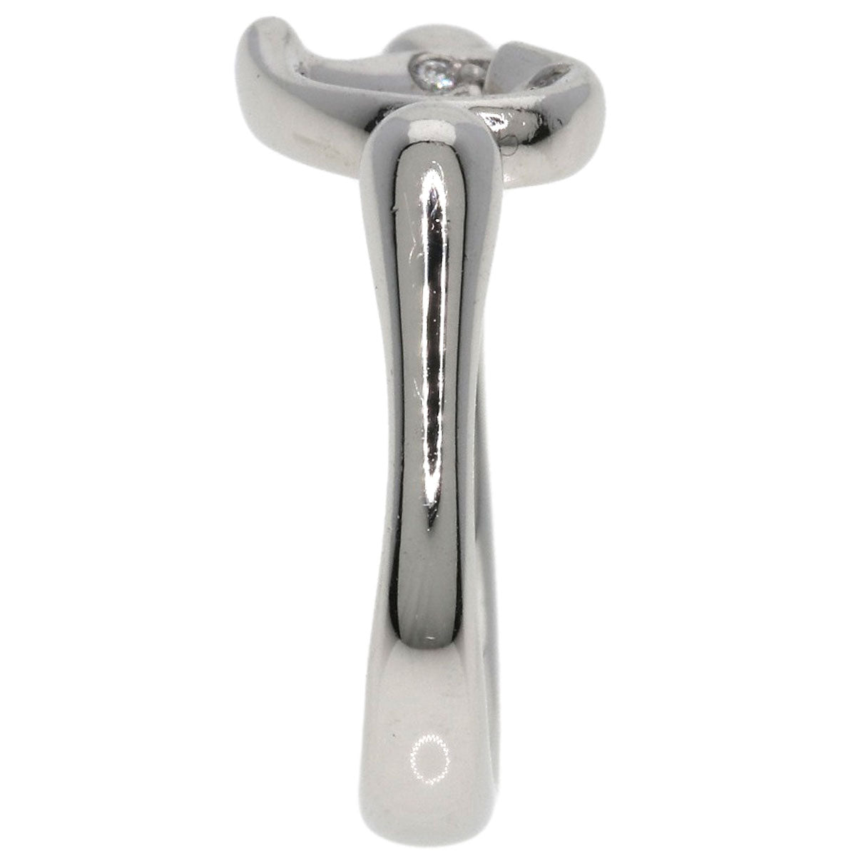 TIFFANY&Co. Open Heart Diamond Ring Platinum PT950 Ladies [Used]