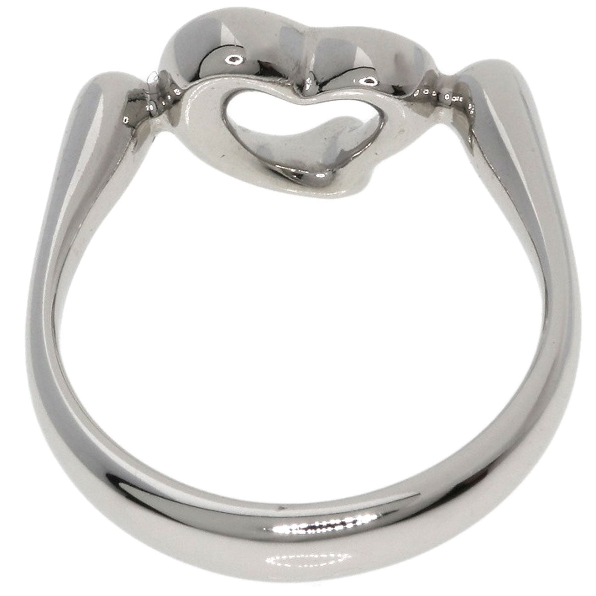 TIFFANY&Co. Open Heart Diamond Ring Platinum PT950 Ladies [Used]