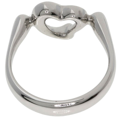TIFFANY&Co. Open Heart Diamond Ring Platinum PT950 Ladies [Used]